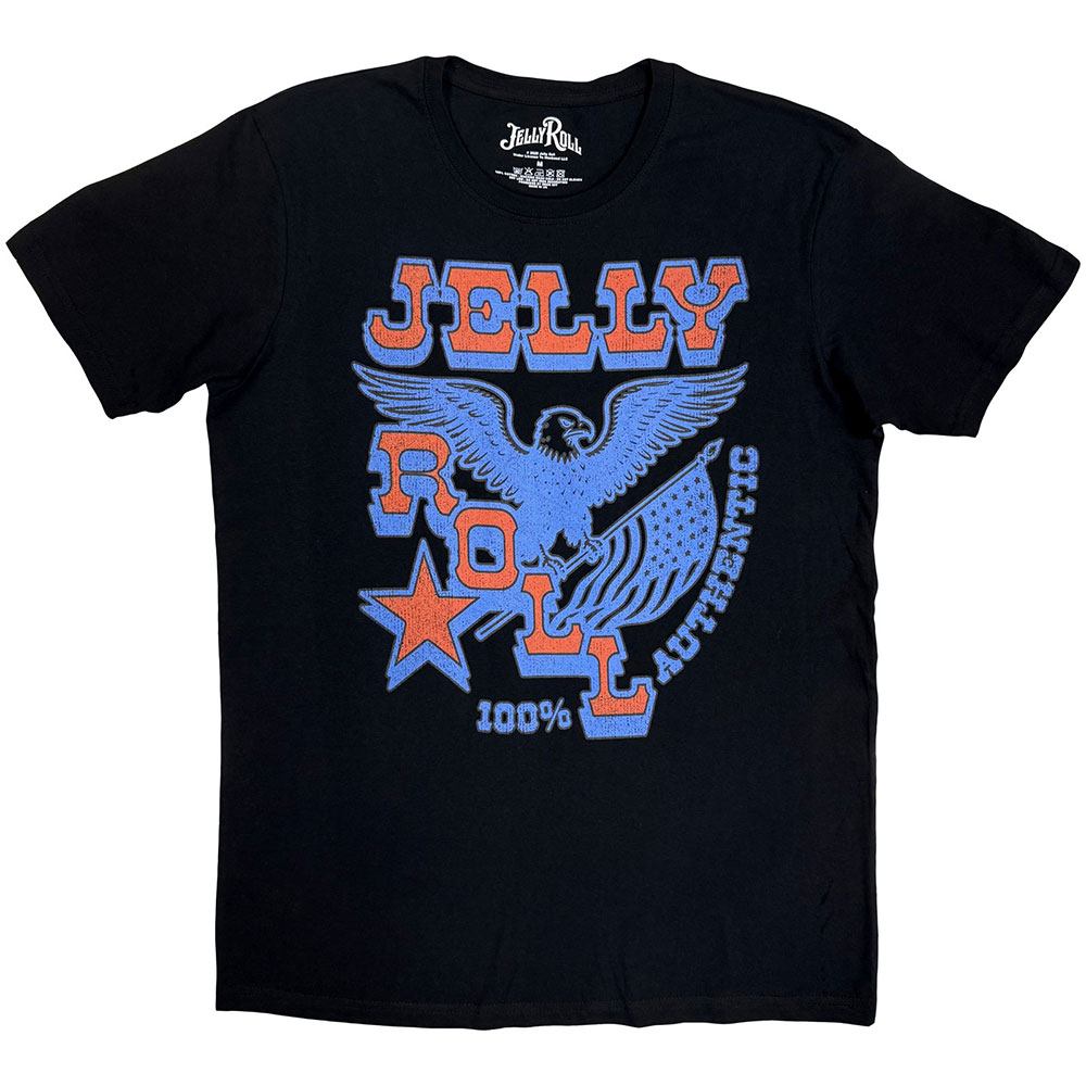 Jelly Roll - Eagle Flag Heren Tshirt - Zwart